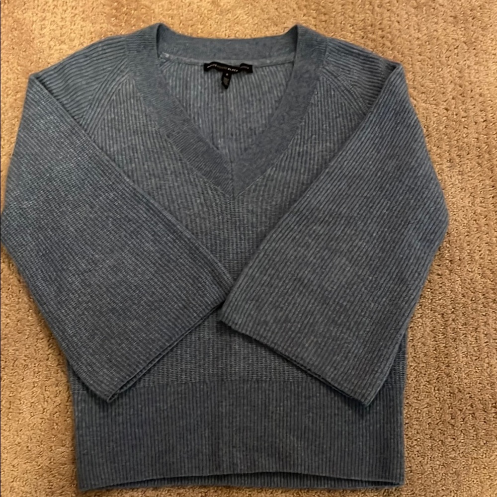 WHBM V-Neck Sweater in Blue